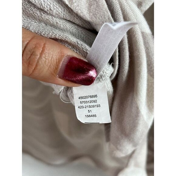 Soma WKND Weekend Sunday Lounge Zebra Print V-Neck Long Sleeve Top Size Large - Picture 8 of 9